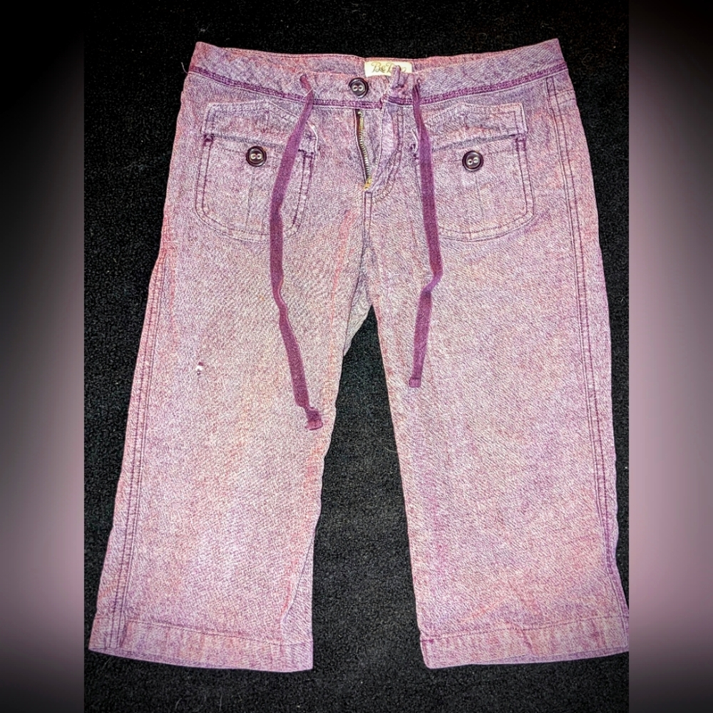 BeBop Maroon Capri Jeans with drawstrings